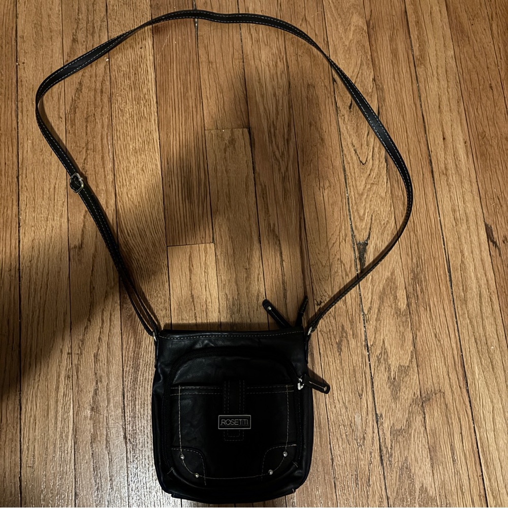 Black Rosetti Crossbody Bag